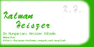 kalman heiszer business card
