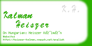 kalman heiszer business card